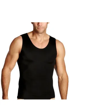 Men's big & tall insta slim T-shirt with compression muscles Instaslim, black