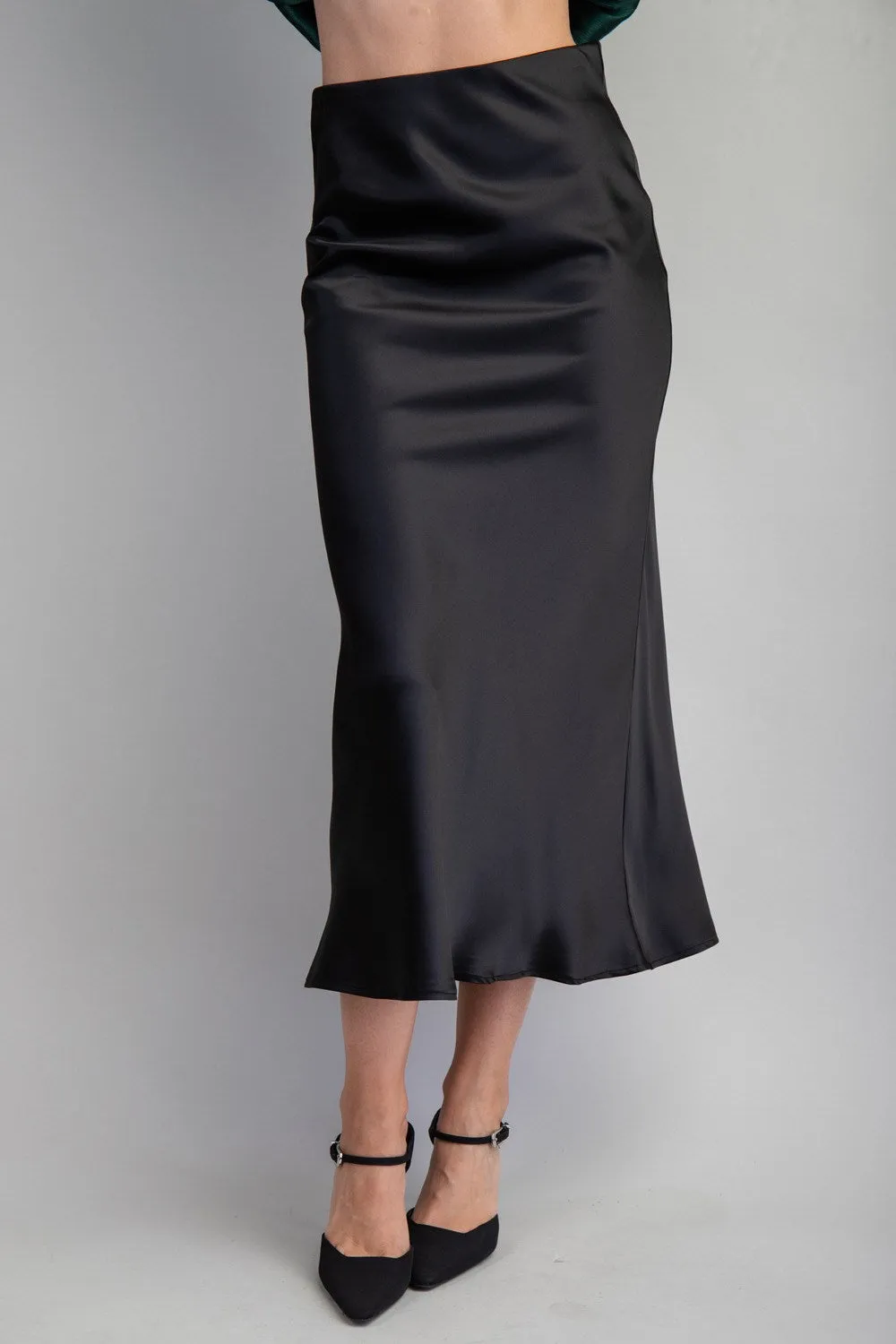 MIDI SKIRT SATIN