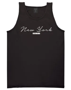 New York Script Typography Tank Top