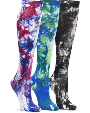 Nurse Mates Compression Socks 3 Pair Pack - Tie Dye