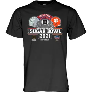 Ohio State Buckeyes Clemson Tigers 2021 CFP Sugar Bowl Game Dueling T-Shirt