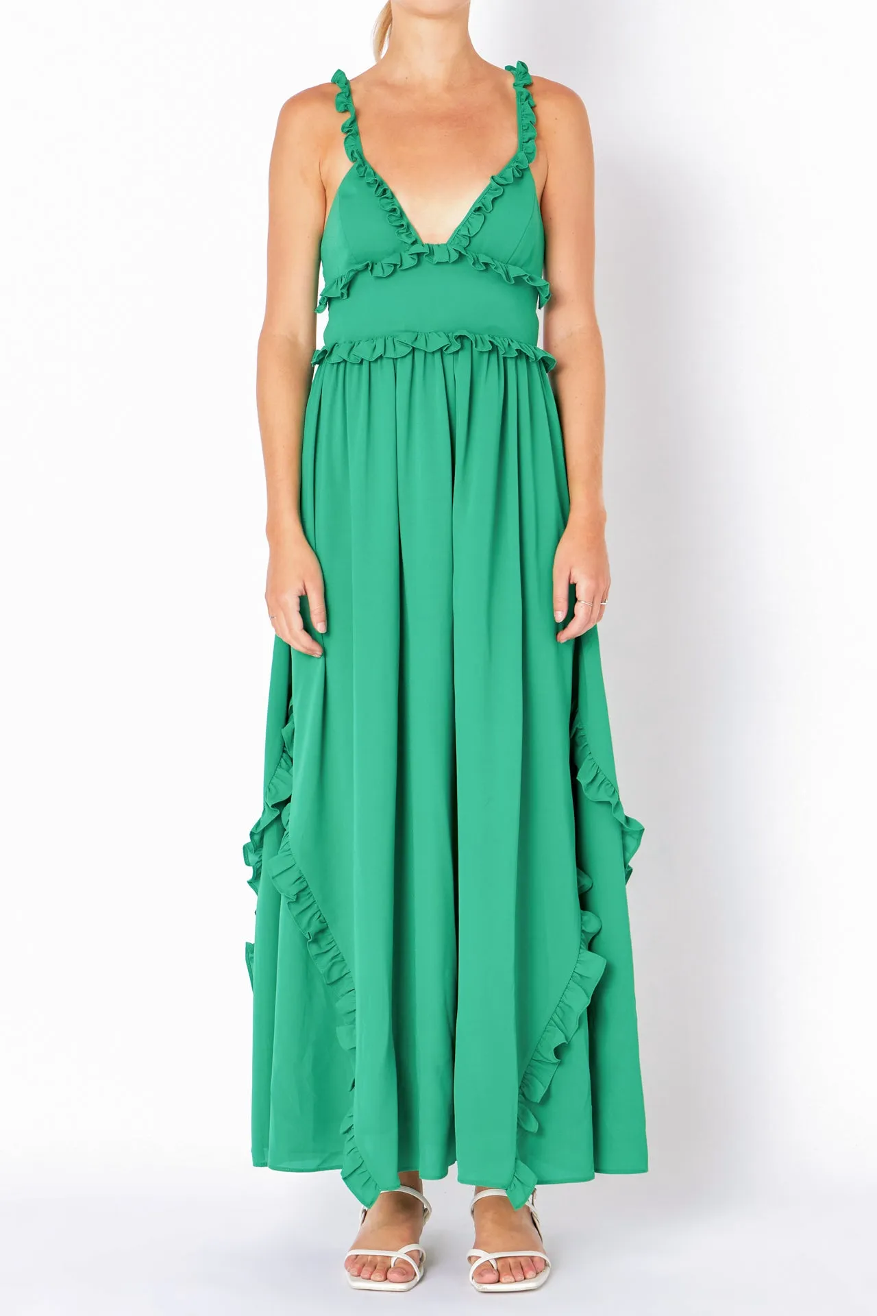 Open Back Maxi Dress