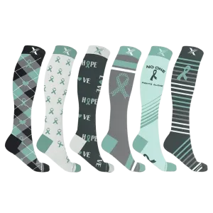 Ovarian Cancer Awareness Socks (6-Pairs)