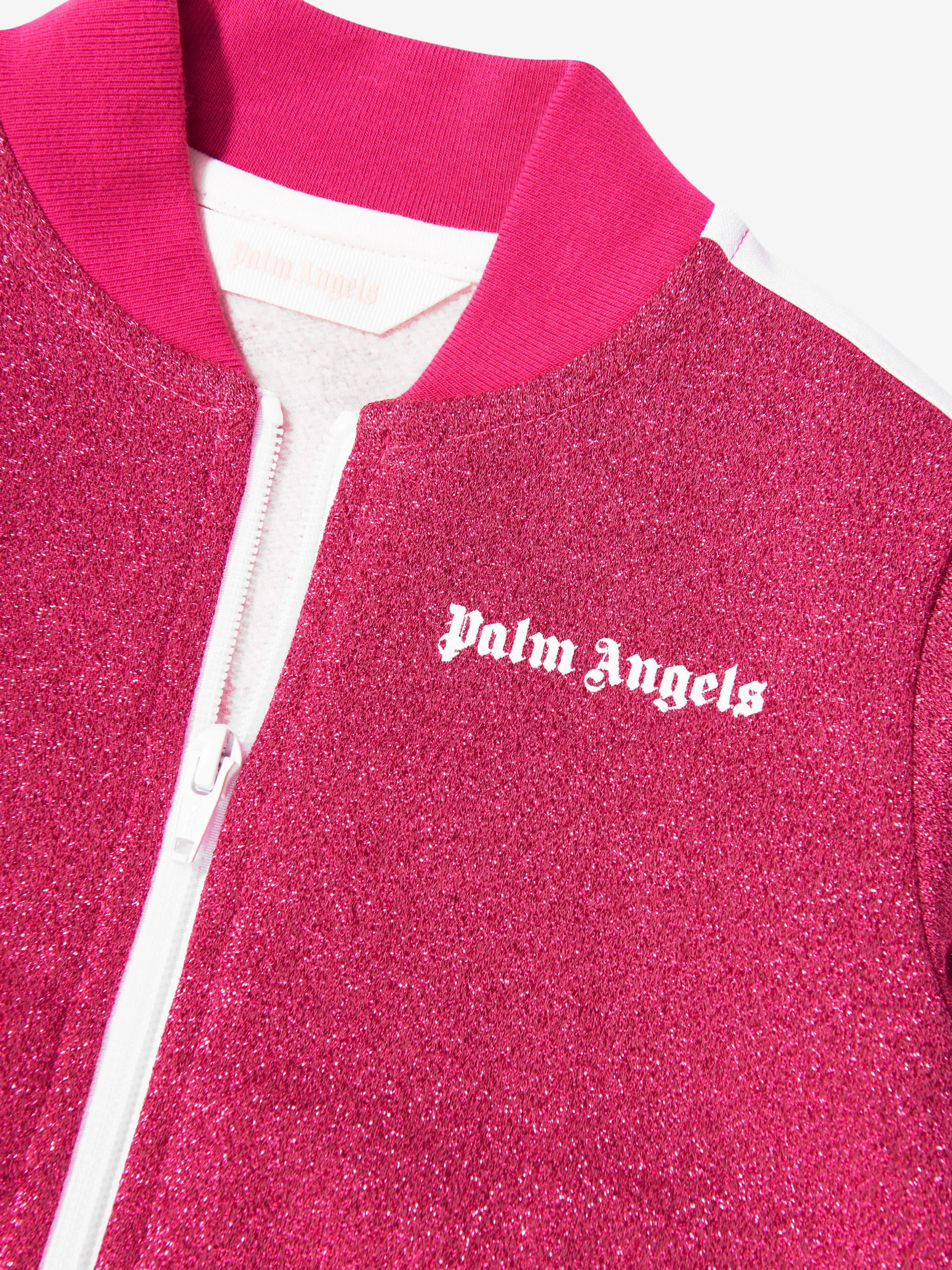 Palm Angels Girls Logo Lurex Bomber Track Jacket