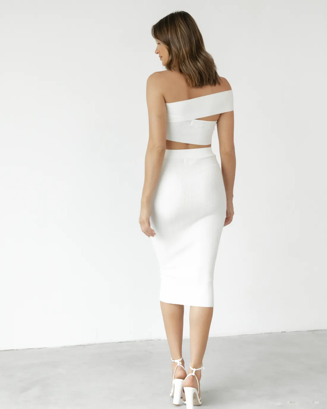 Paterson Midi Skirt (White)