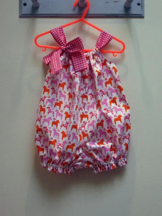 Pretty Baby Romper pdf sewing pattern for babies & toddlers 3 months to 4 years.