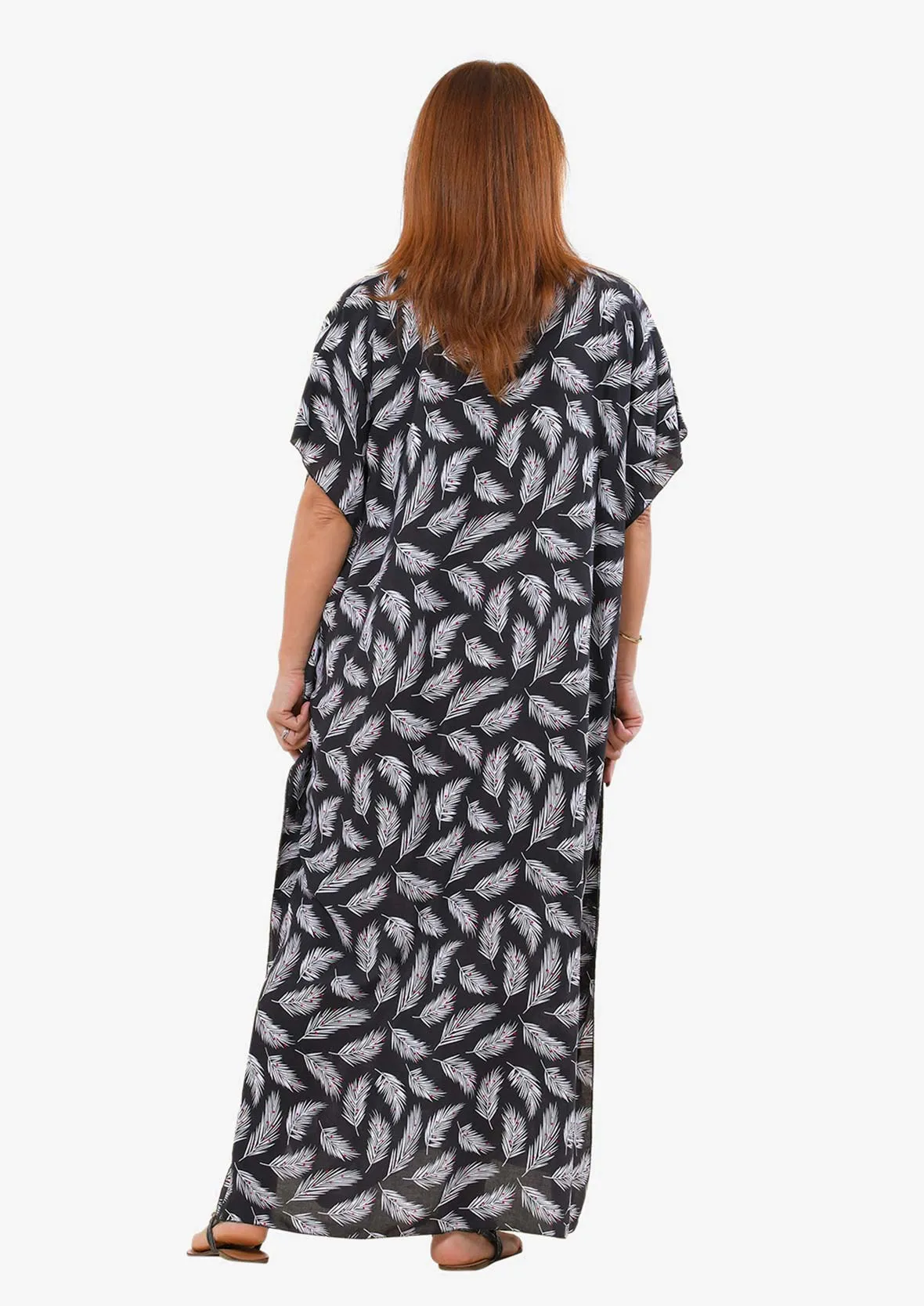 Printed Kaftan Maxi Dress