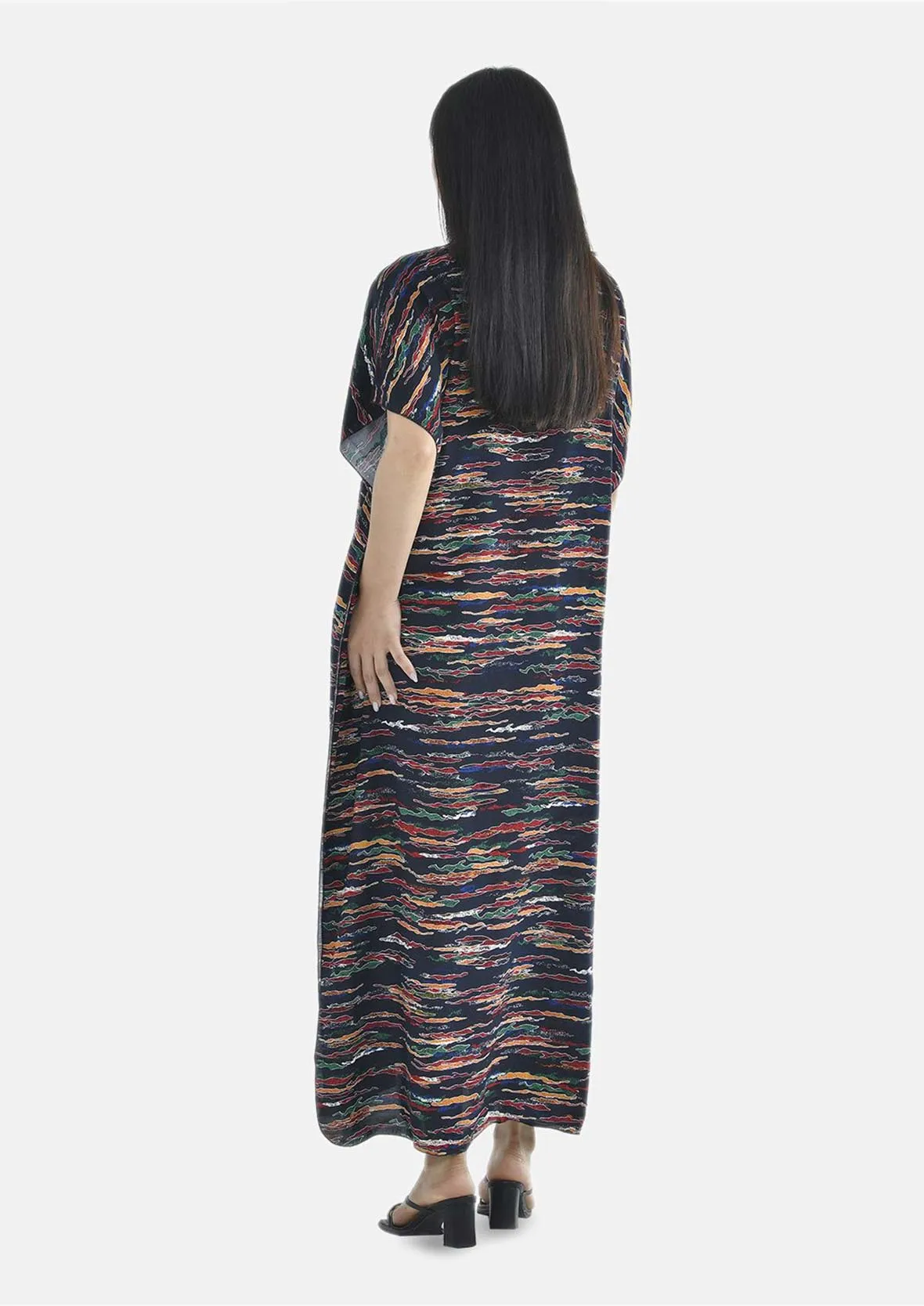 Printed Kaftan Maxi Dress