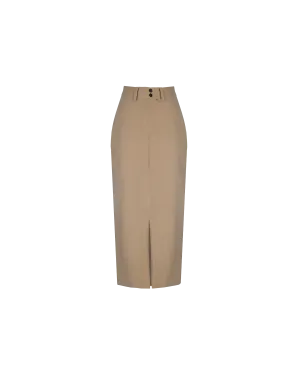 RAFFIA SKIRT CAMEL