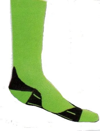 Red Lion Glide Knee High Florescent Green Compression Socks