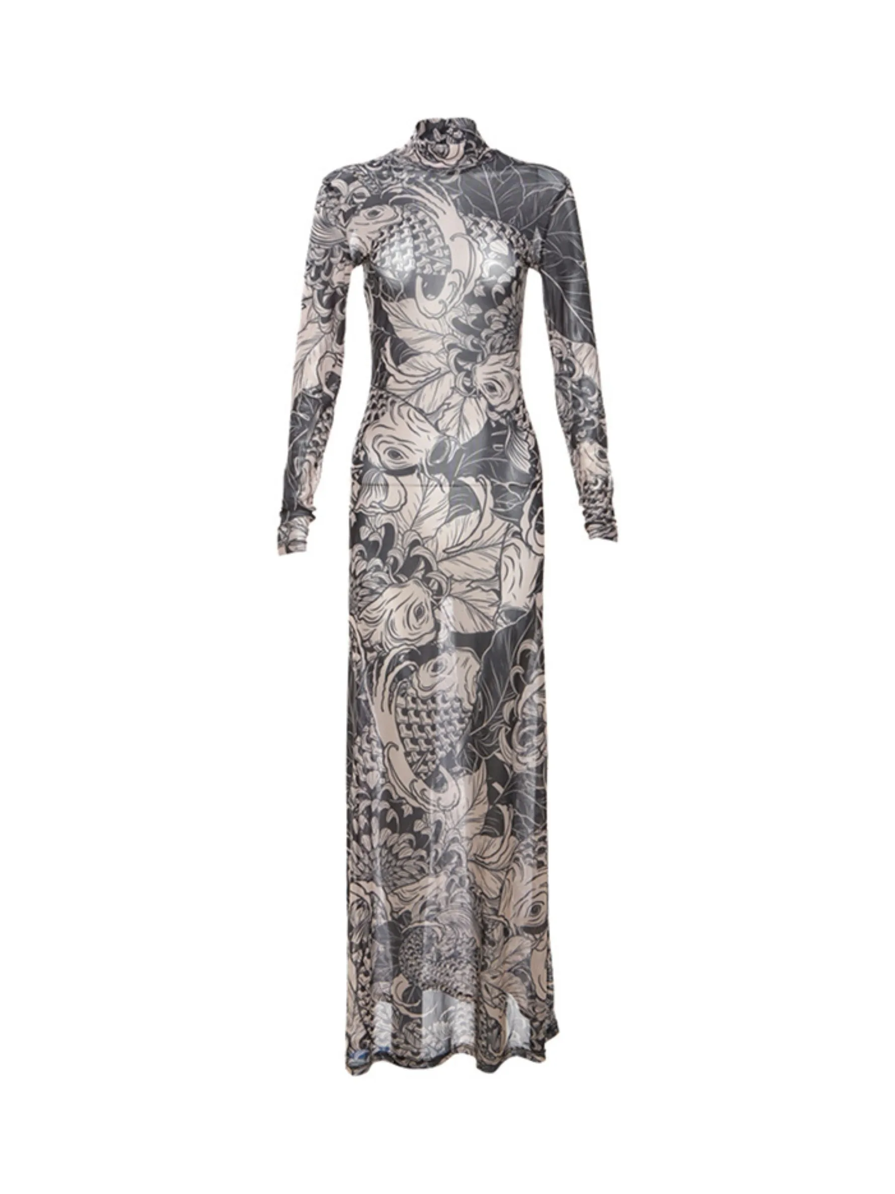 Reid Retro Printed Maxi Dress