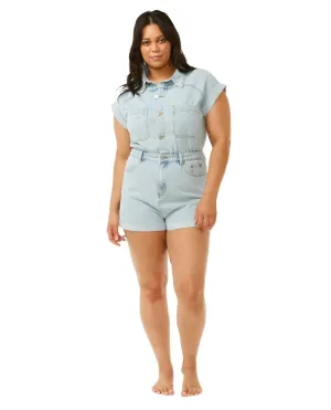 RIP CURL Women's Venice Romper Light Blue