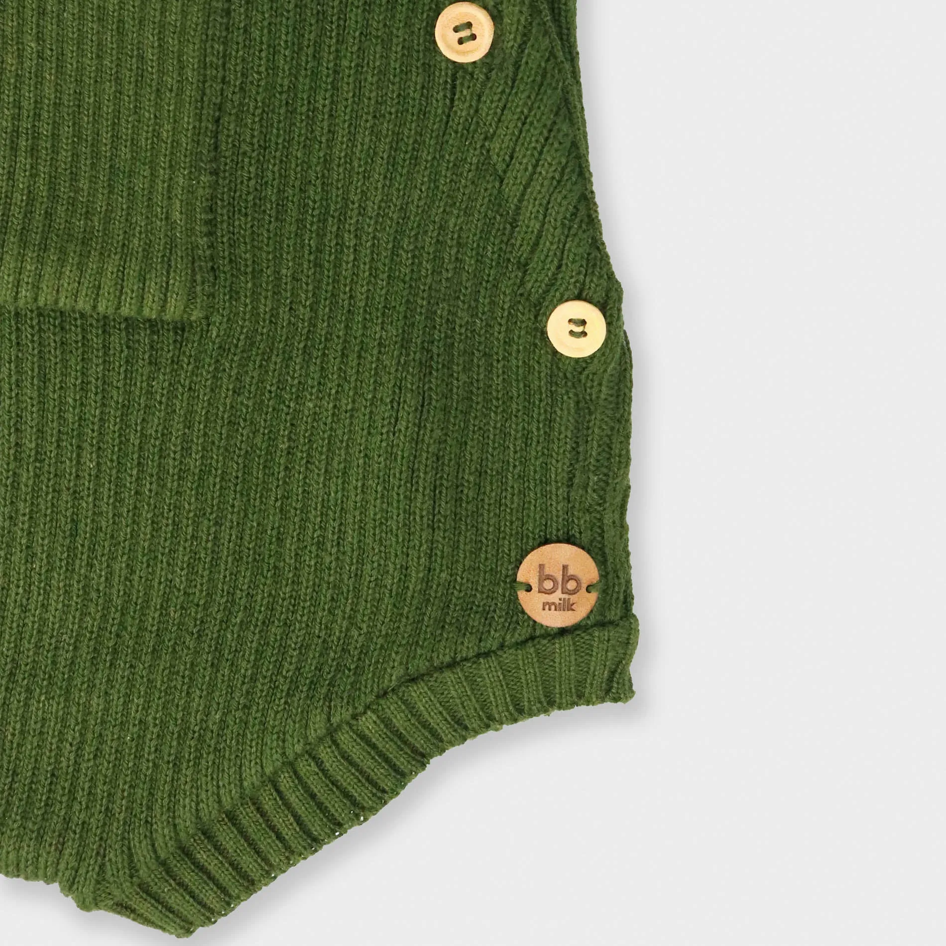 Romper em Tricot Canelado Verde - Bebê e Infantil