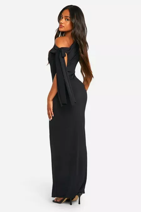 Serena Slinky Tie Shoulder Maxi Dress