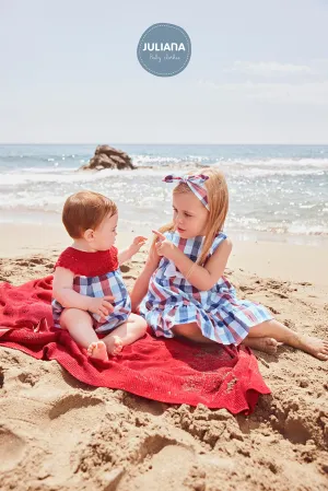 SS24 Juliana Baby Red, White & Blue Romper