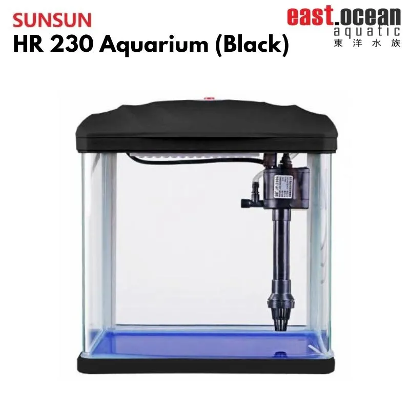 SUNSUN HR-230 Aquarium (23cm) - Tank Only  (Black / White)