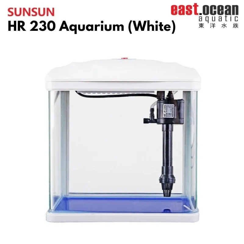 SUNSUN HR-230 Aquarium (23cm) - Tank Only  (Black / White)