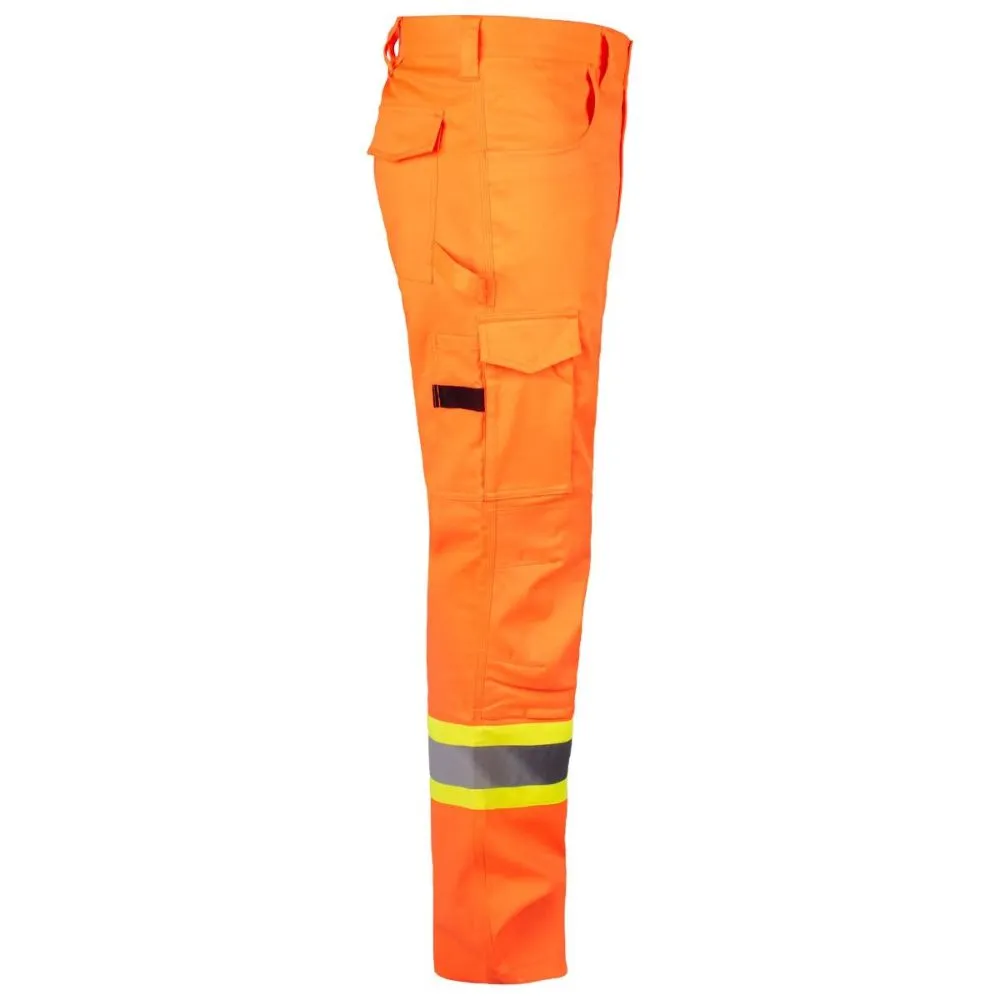 Terra Men's Hi-Vis Cargo Pants with Knee Pad Pockets 116618 - Orange