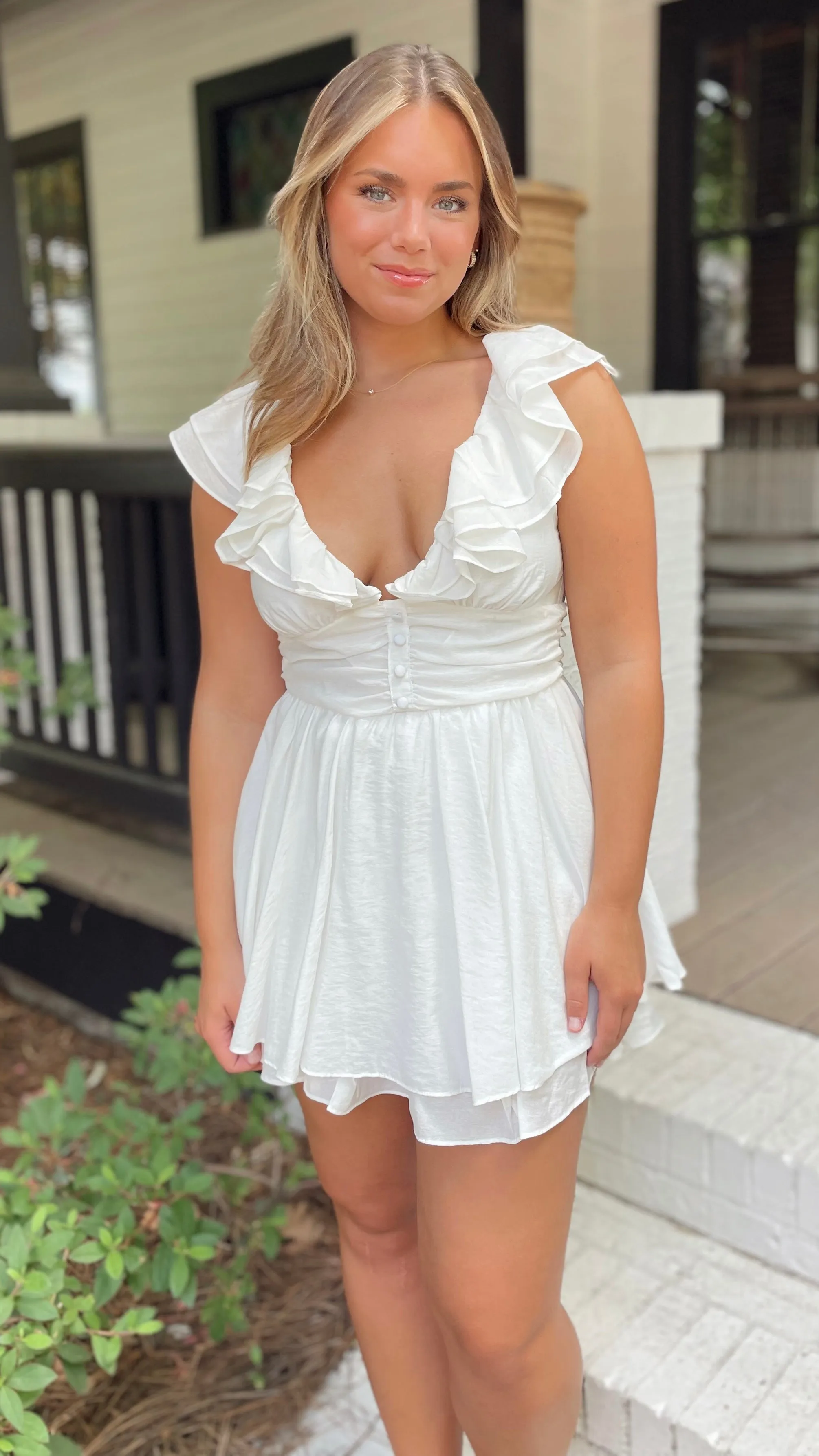 The Lady White Romper