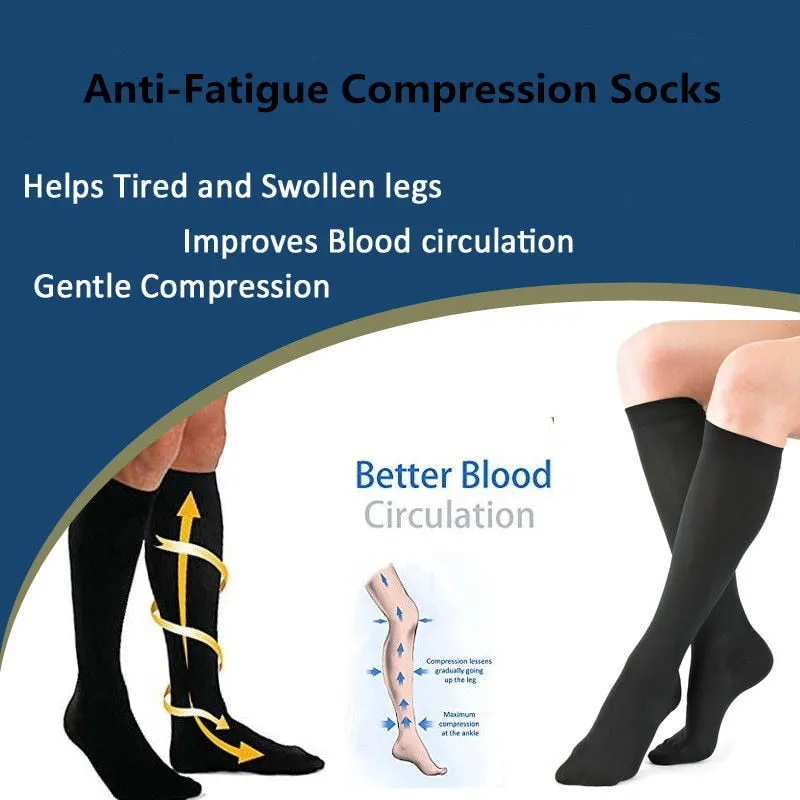 Unisex Professional Compression Socks, Breathable,   Anti Swelling,   Fatigue Pain Relief, High Stockings