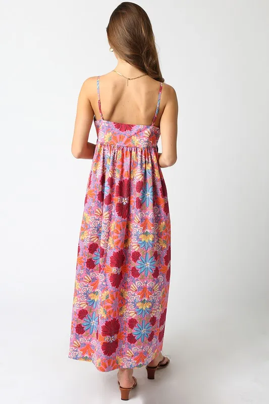 Waitlist 3/20 ♥ Rosemary Sleeveless Floral Print Maxi Dress Pink