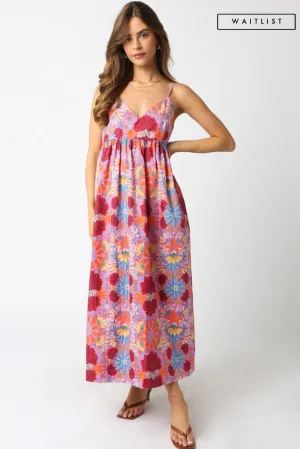 Waitlist 3/20 ♥ Rosemary Sleeveless Floral Print Maxi Dress Pink