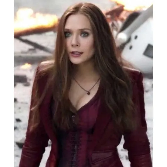 WandaVision Wanda Maximoff Leather Coat