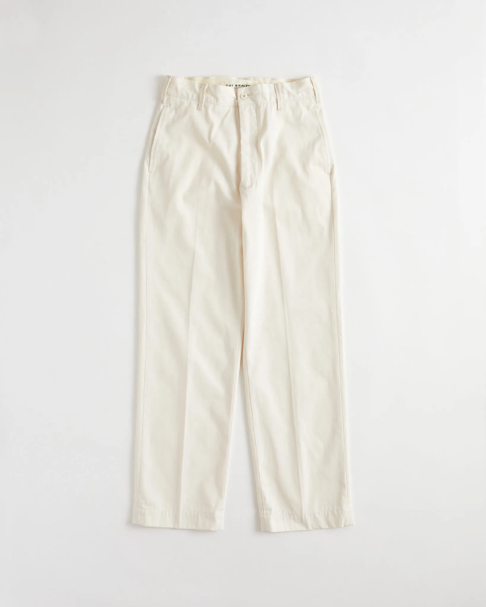 WASHED HIGH WAIST CHINO PANTS