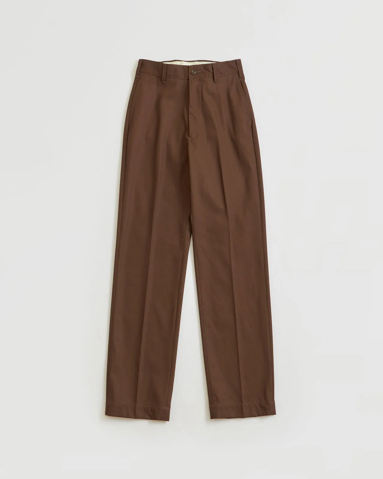 WASHED HIGH WAIST CHINO PANTS